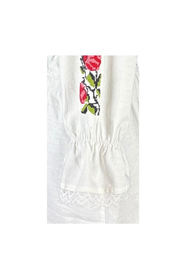 Rochie fete F alb/roz