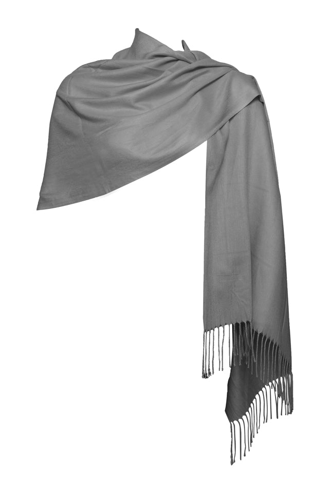 Esarfa tip sal din casmir, gri