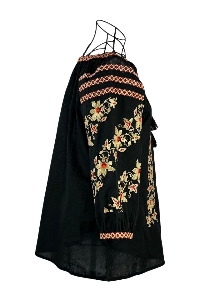 Bluza tip ie dama R24, negru/portocaliu