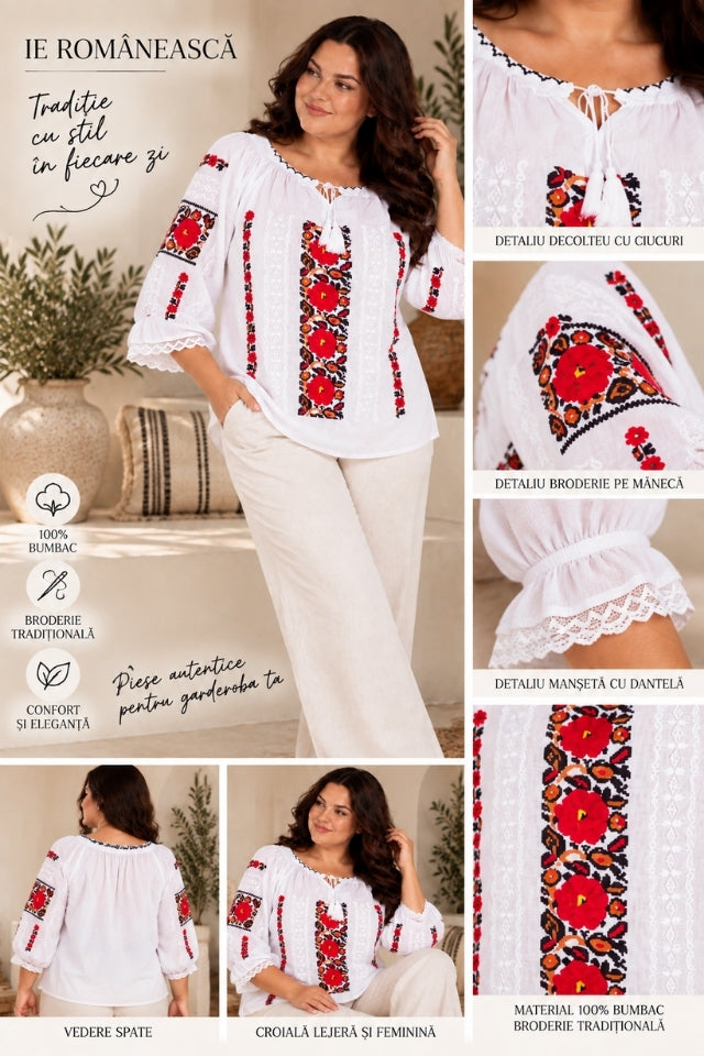 Bluza dama OG26 alb/galben