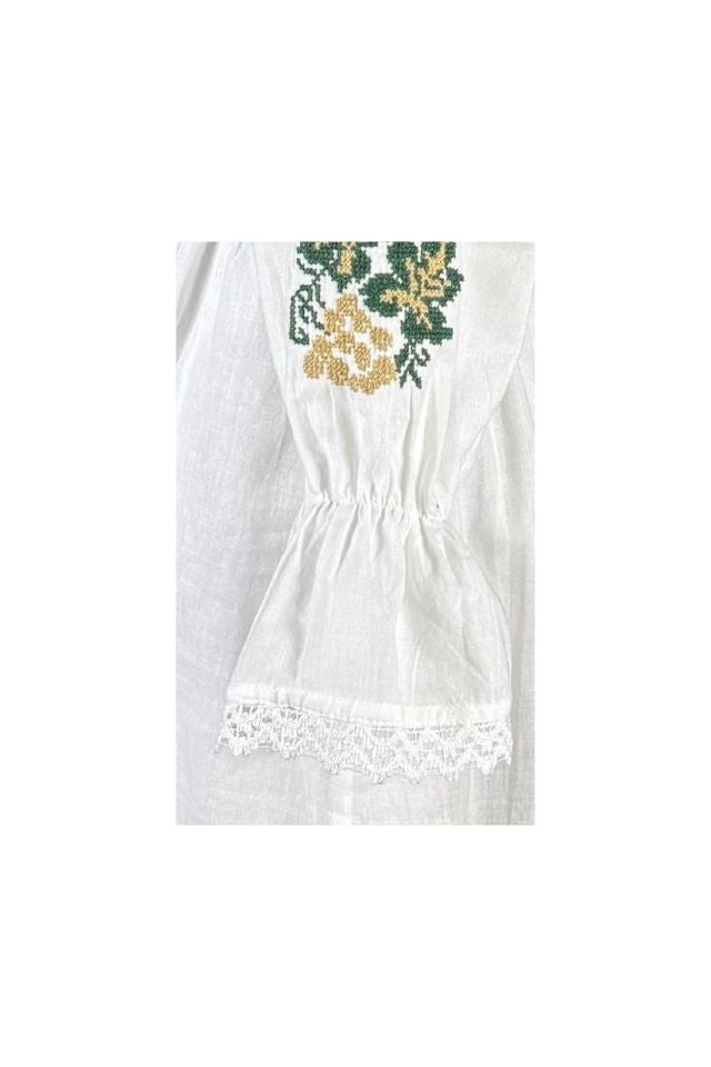 Rochie fete F26 alb/bej