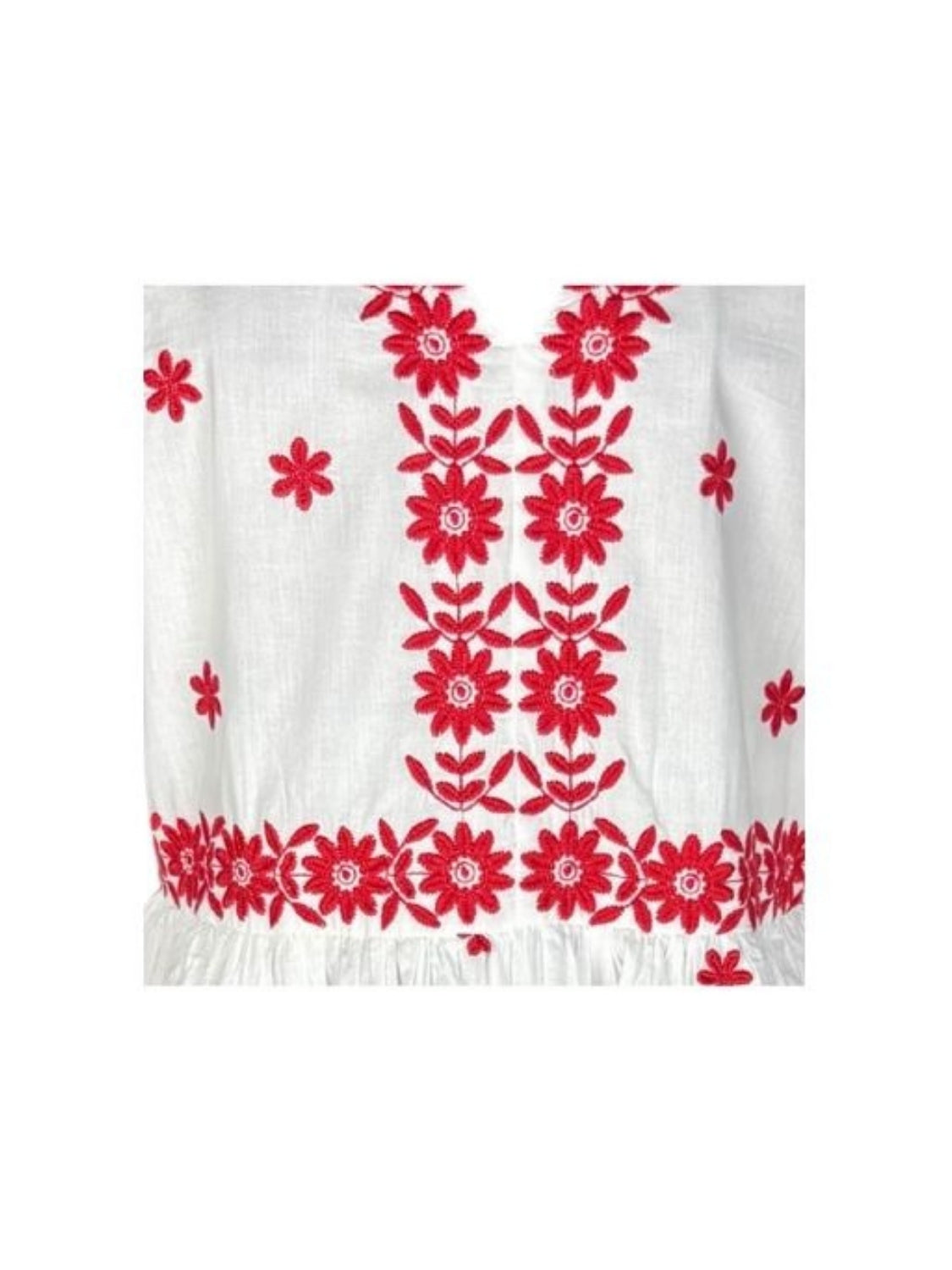 Rochie dama S25 alb/rosu