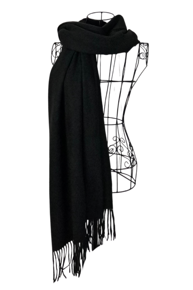 Fular dama uni 24, 180x70cm, negru
