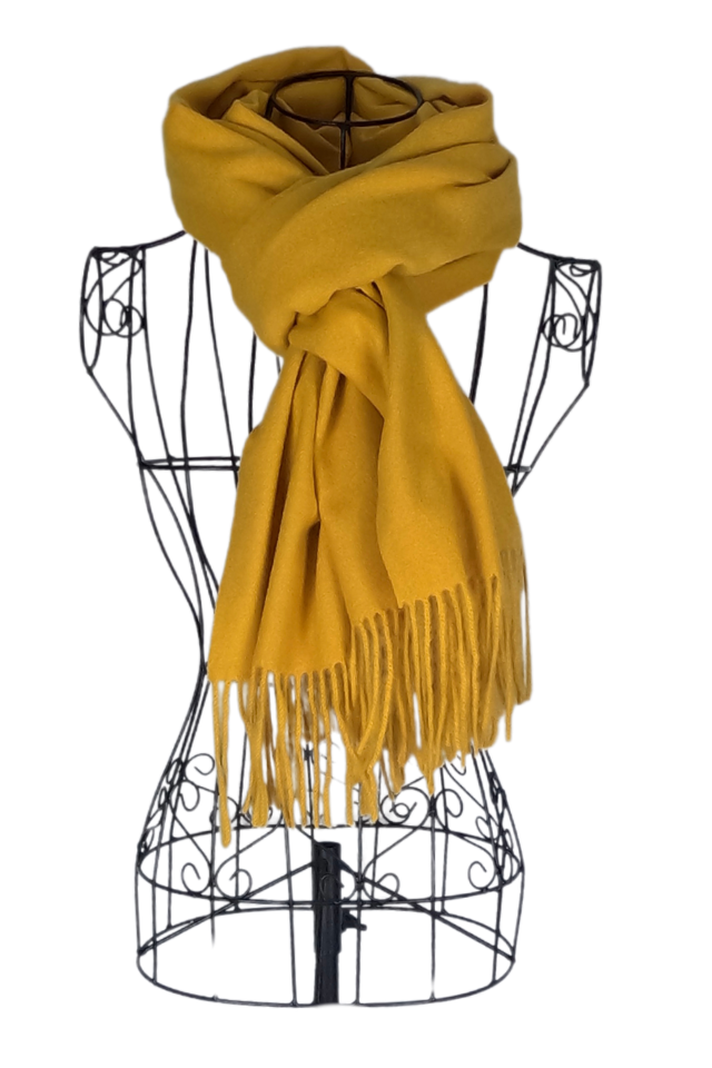 Fular dama uni 24U, 180x70cm, galben