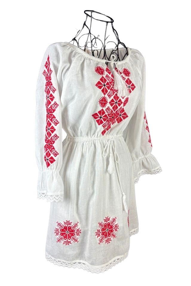 Rochie fete F26 alb/negru