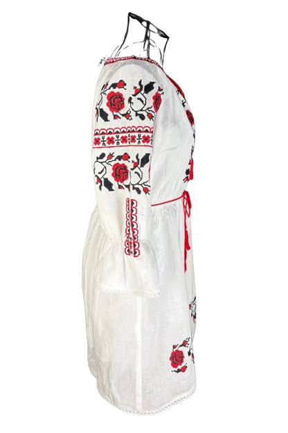 Rochie fete CPC alb/rosu
