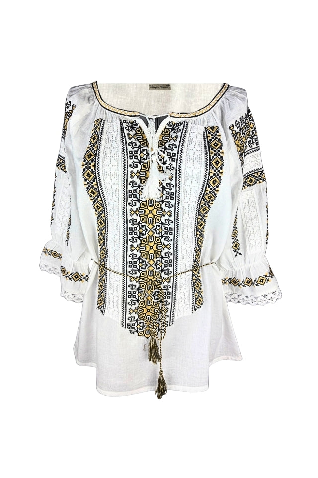 Bluza dama O26F alb/negru