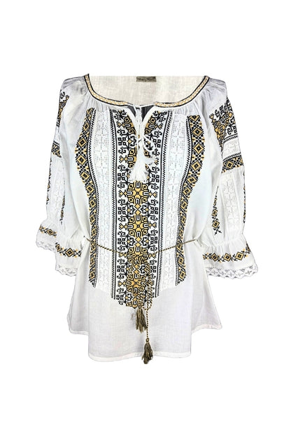 Bluza dama O26F alb/negru