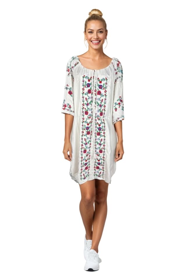 Rochie dama S25 alb/mov