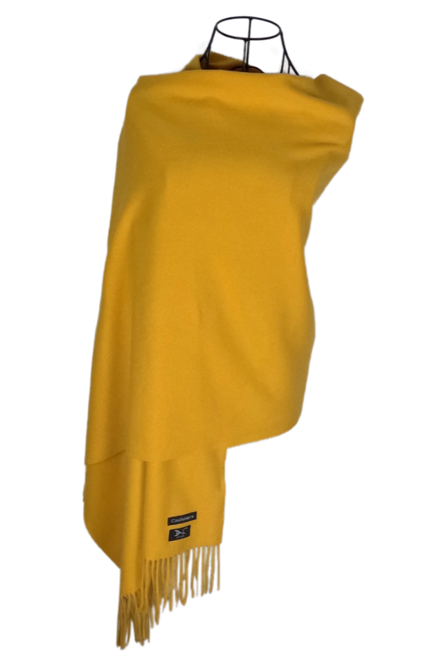 Fular dama uni 24U, 180x70cm, galben