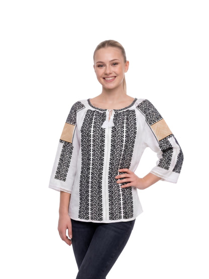Bluza dama IL26 alb/crem