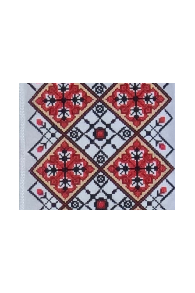 Bluza tip ie dama R24D, alb pur/rosu