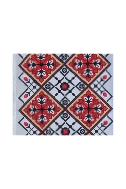 Bluza tip ie dama R24D, alb pur/rosu