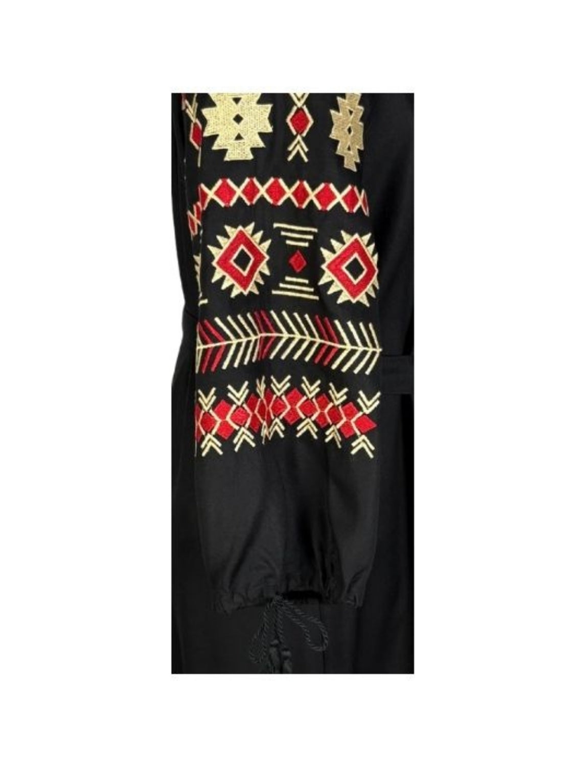 Rochie traditionala dama R25 negru/rosu
