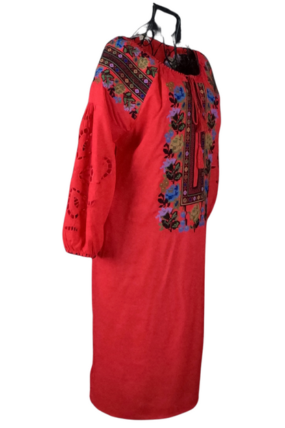Rochie traditionala R24, rosu