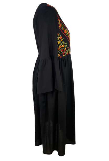 Rochie dama casual RD2, negru/portocaliu