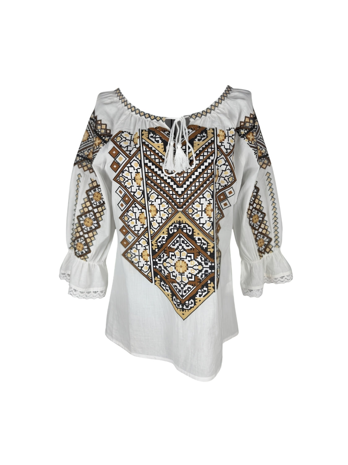 Bluza dama IL26 alb/maro