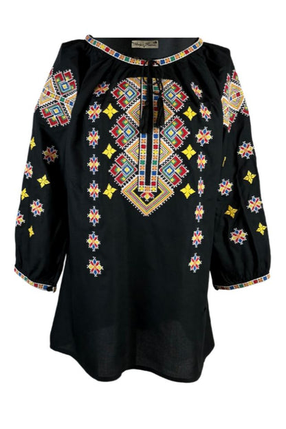 Bluza tip ie dama R24, negru/galben