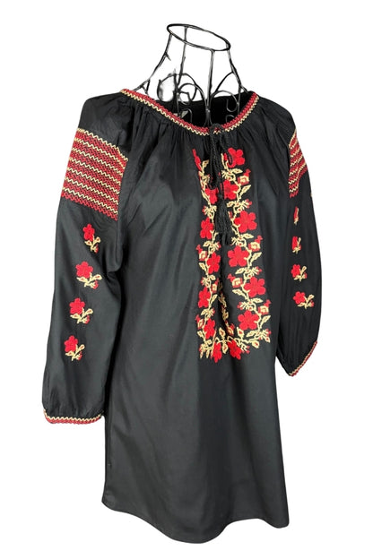 Bluza dama 2IU26 negru/rosu