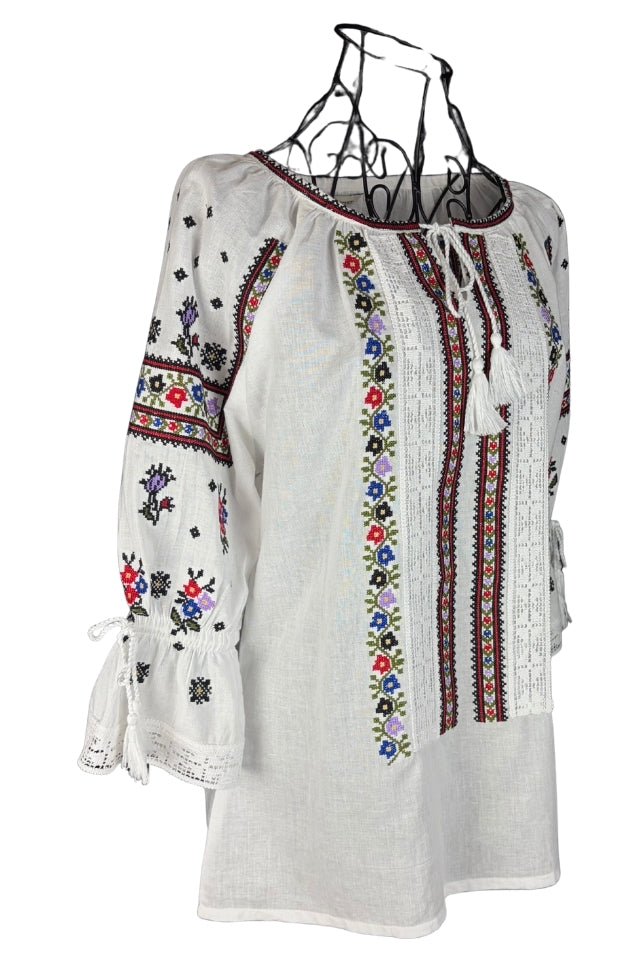 Bluza dama IU26 alb/mov