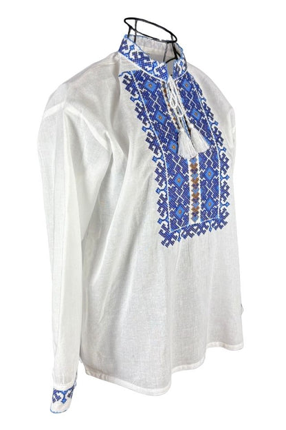 Bluza baieti CB126 alb/albastru