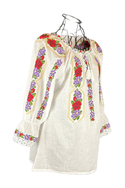 Bluza tip ie dama R25 alb/mov