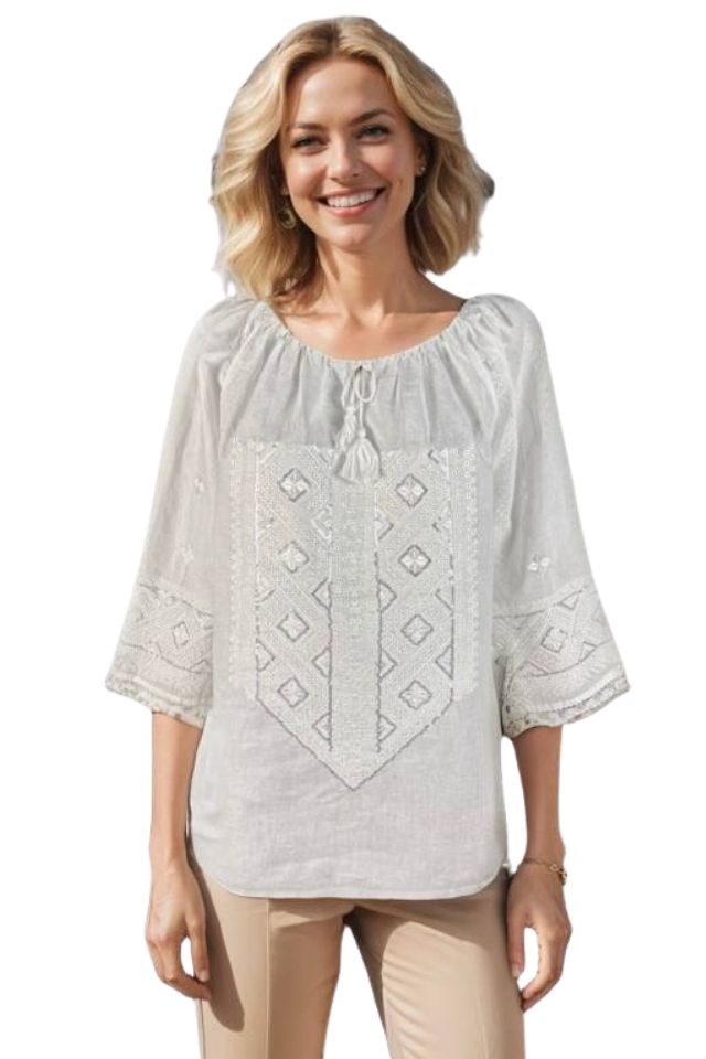 Bluza dama RA25 alb/argintiu