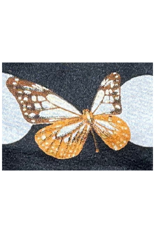 Esarfa dama cu buline, Dacali, negru/alb, 60x60 cm