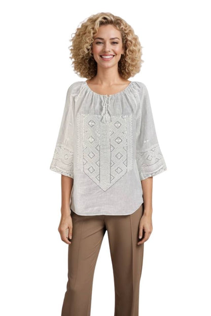 Bluza dama RA25 alb/argintiu