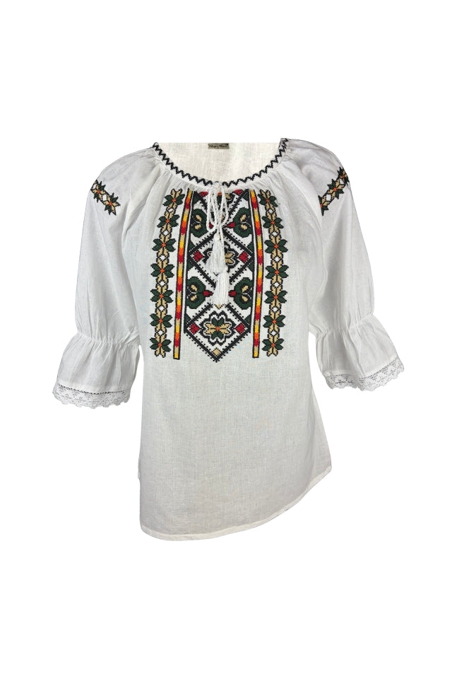 Bluza fete AU26CP alb/rosu