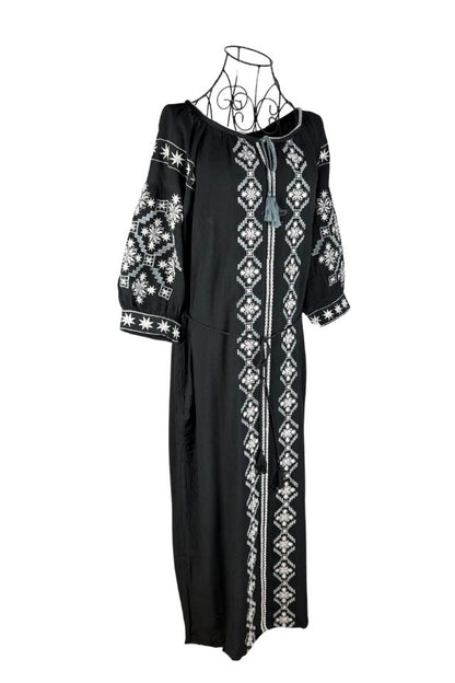 Rochie dama casual RL25 negru/gri