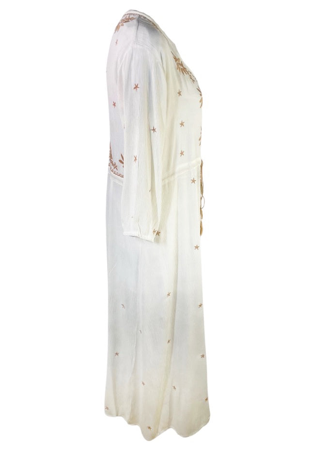 Rochie dama casual RL24, alb crystal/crem