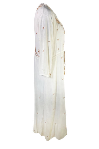Rochie dama casual RL24, alb crystal/crem