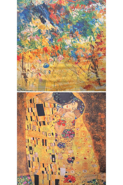 Esarfa patrata S dama, Dacali, maro ruginiu, 70x70 cm