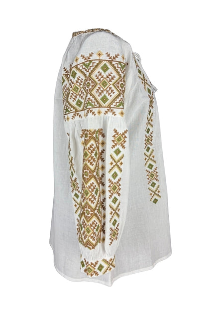 Bluza dama IL26 alb/maro