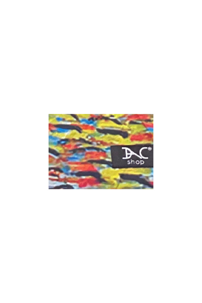Esarfa patrata NSR dama, albastru cosmic/galben, 70x70 cm
