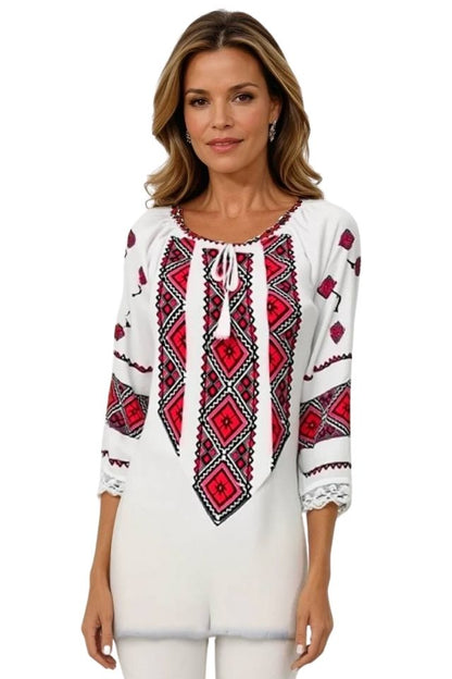 Bluza dama tip ie 024, alb/negru