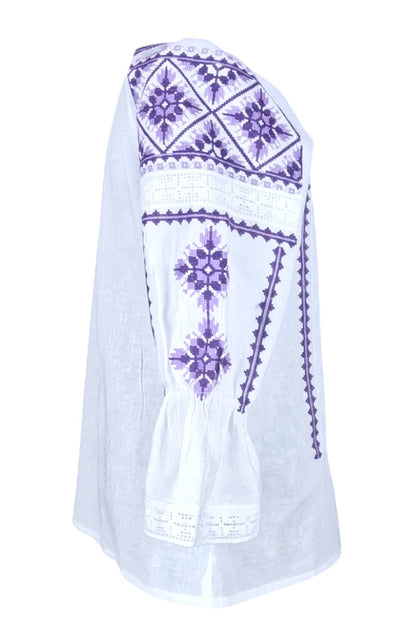 Bluza tip ie dama RDB2, alb/mov