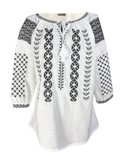 Bluza dama M26 alb/negru