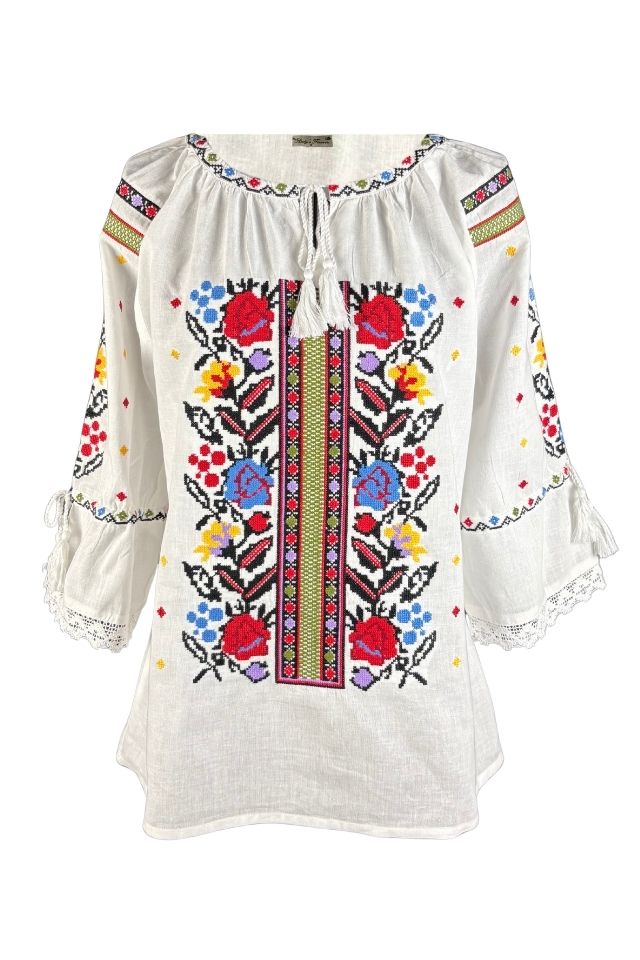 Bluza dama RA25 alb/galben