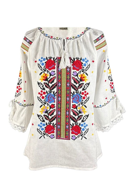 Bluza dama RA25 alb/galben