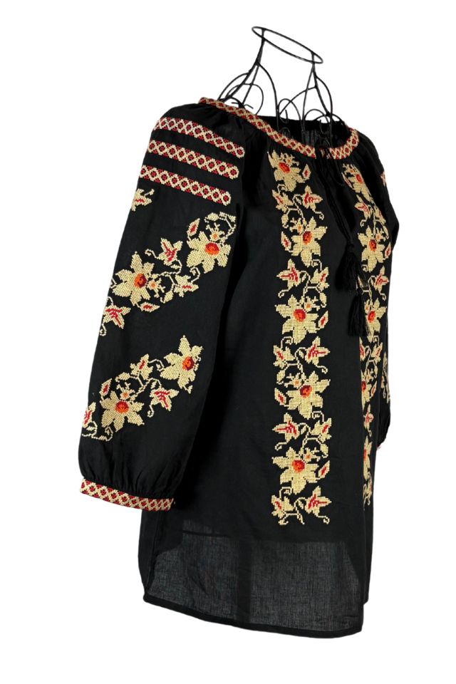 Bluza tip ie dama R24, negru/portocaliu