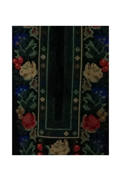 Rochie traditionala R24, negru/albastru