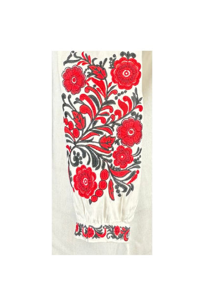 Bluza tip ie dama R25 alb crystal/rosu