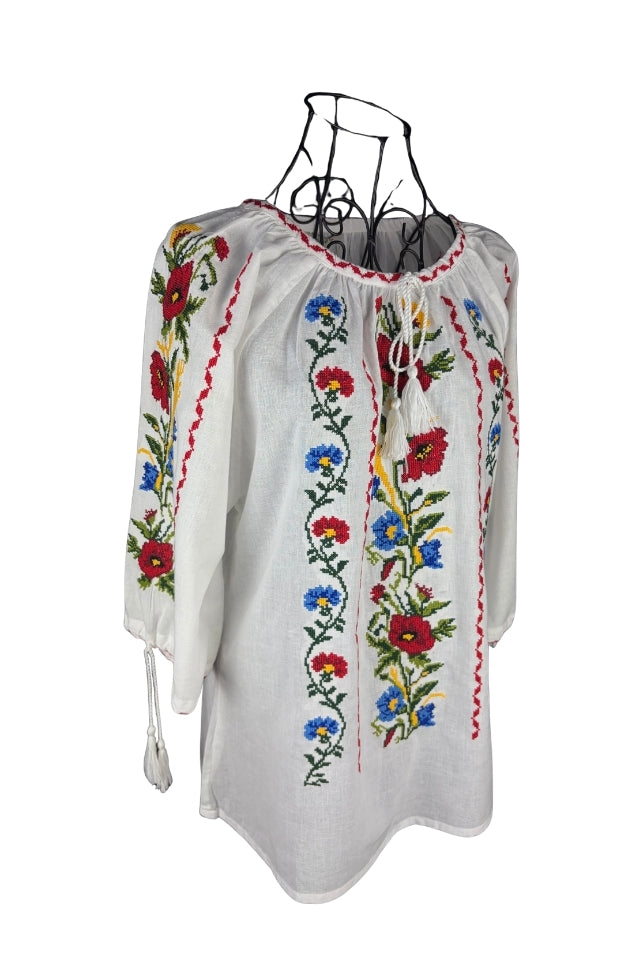 Bluza dama O26F alb,galben