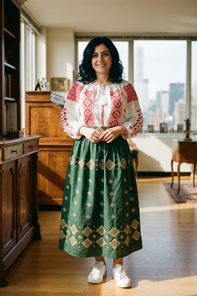 Fusta dama A26 verde