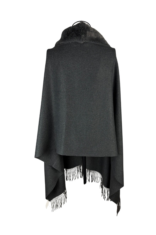 Fular dama tip poncho S gri