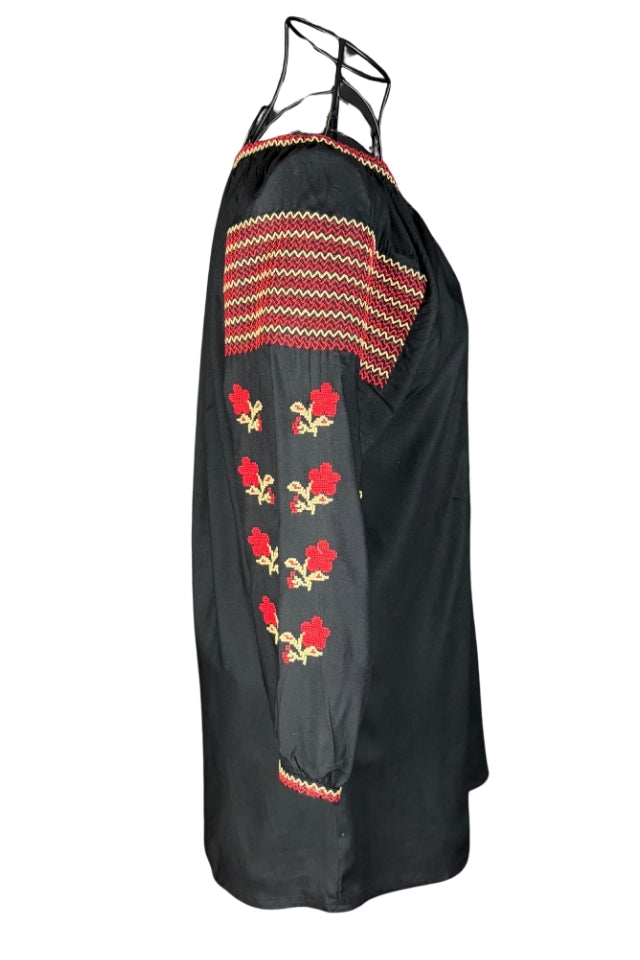 Bluza dama 2IU26 negru/rosu