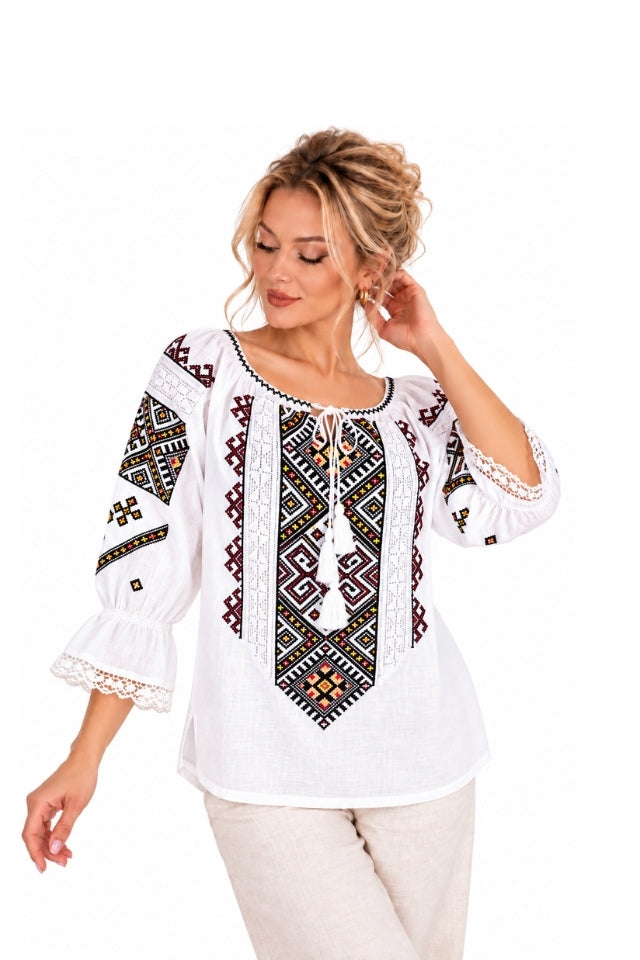 Bluza dama SE26F alb/mov