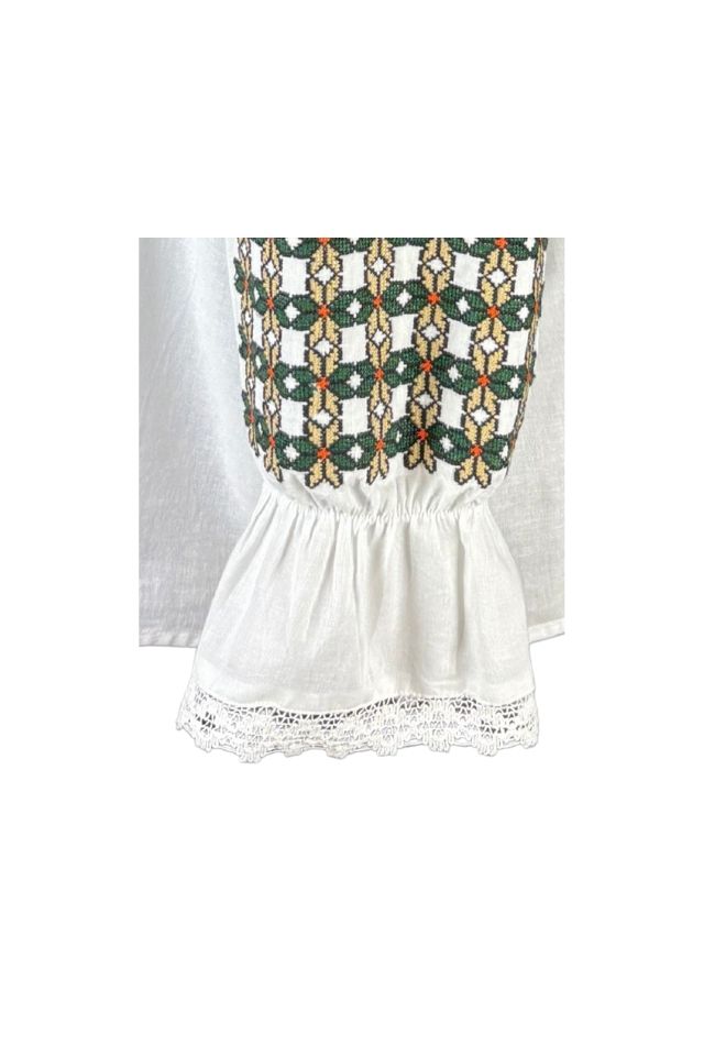 Bluza dama tip ie I26 alb/portocaliu